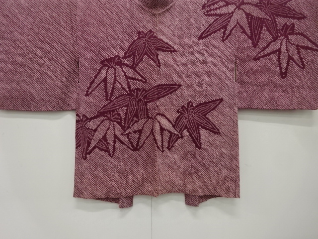 JAPANESE KIMONO / ANTIQUE HAORI / SILK / ALL SHIBORI / BAMBOO GRASS